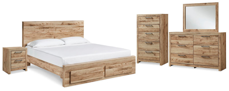 Hyanna Panel Storage Bed Bedroom Set