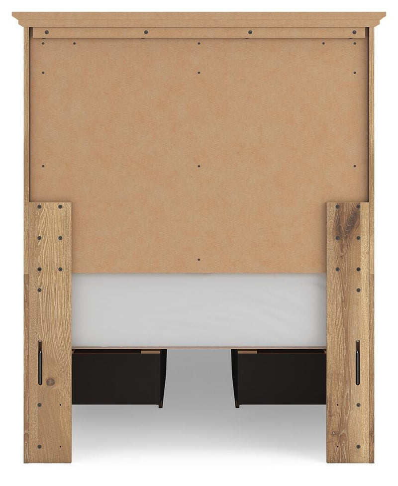 Cama con almacenaje en el panel Fenderport