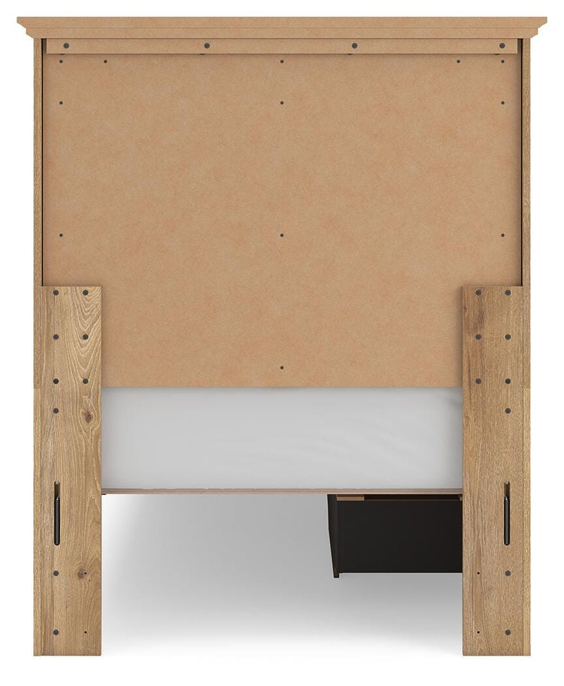 Cama con almacenaje en el panel Fenderport