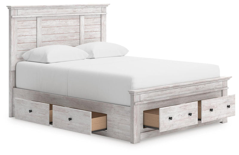 Cama con almacenaje en el panel Fenderport