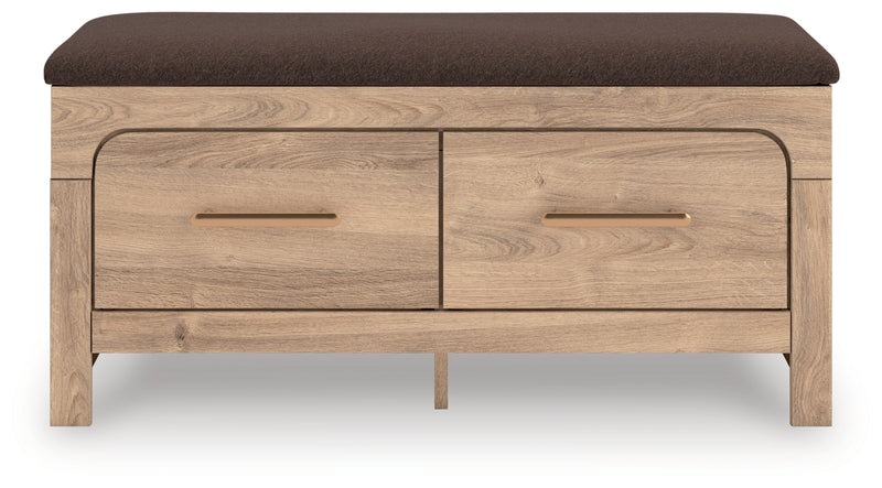 Banco de almacenamiento tapizado para dormitorio Hollymount
