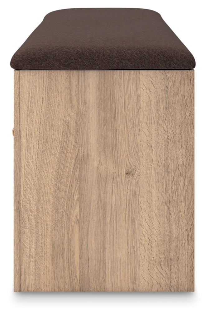 Banco de almacenamiento tapizado para dormitorio Hollymount