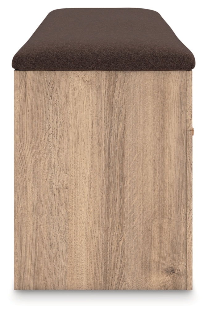 Banco de almacenamiento tapizado para dormitorio Hollymount