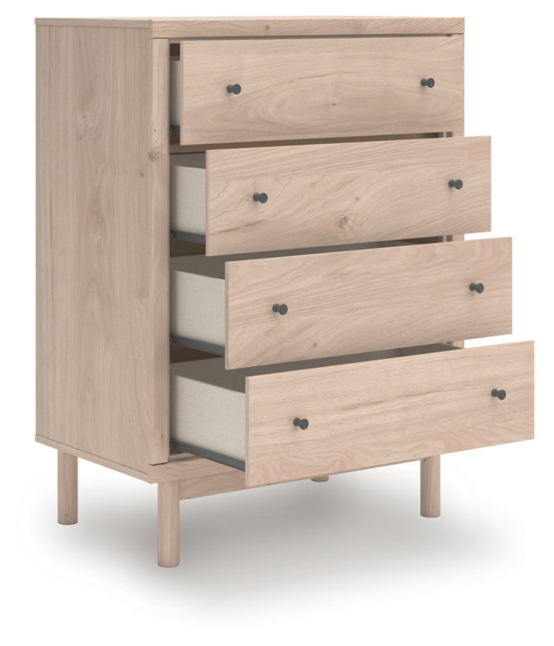 Cómoda de cuatro cajones Shapella