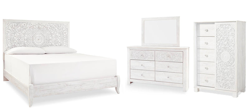 Juego de dormitorio con cama panel Paxberry