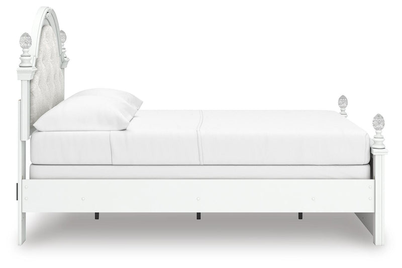 Juego de dormitorio de cama con panel tapizado Kozlani