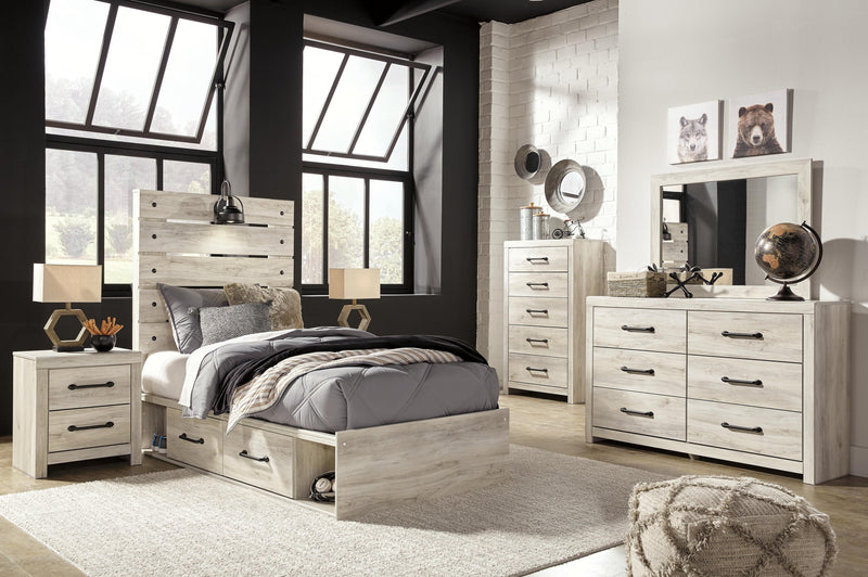 Cambeck Panel Bed with 4 Storage Drawers
