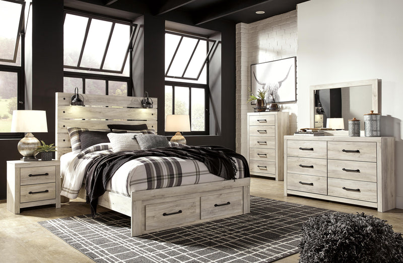 Cambeck Panel Bed with 2 Storage Drawers