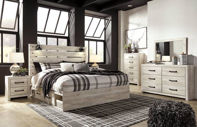 Cambeck Panel Bed with 2 Storage Drawers