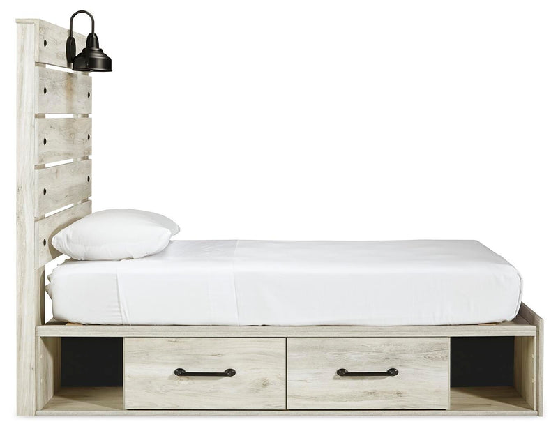 Cambeck Panel Bed with 2 Storage Drawers