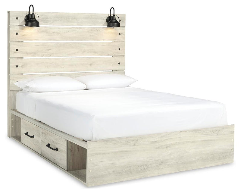 Cambeck Panel Bed with 2 Storage Drawers