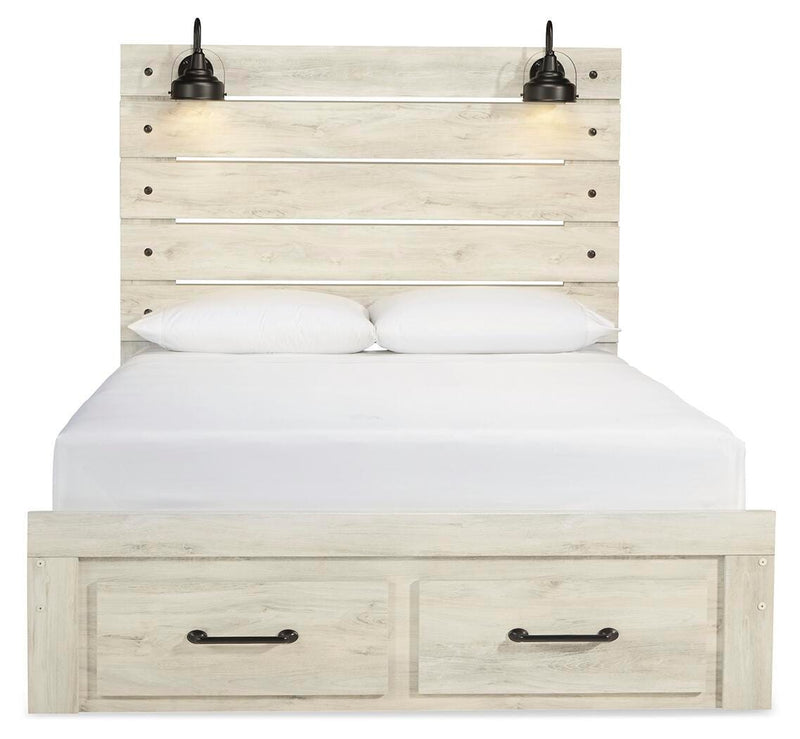 Cambeck Panel Bed with 2 Storage Drawers