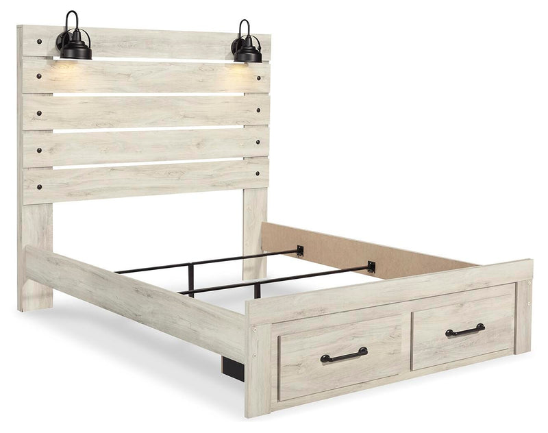 Cambeck Panel Bed with 2 Storage Drawers
