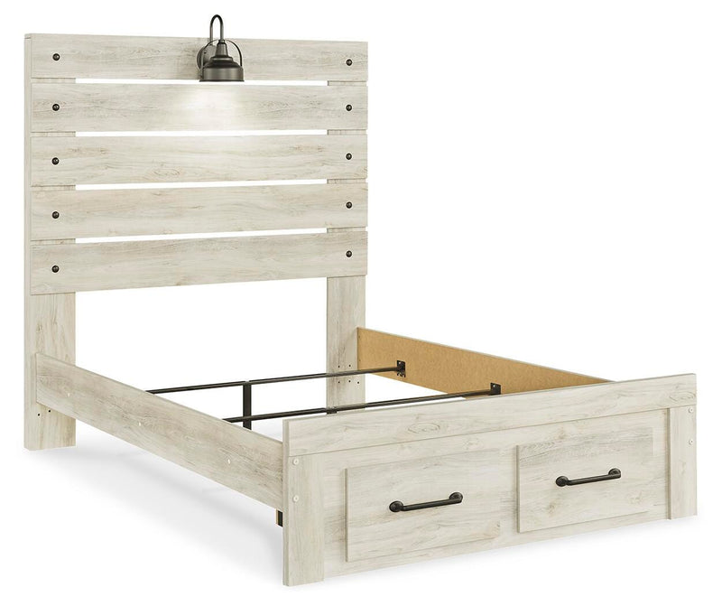 Cambeck Panel Bed with 2 Storage Drawers