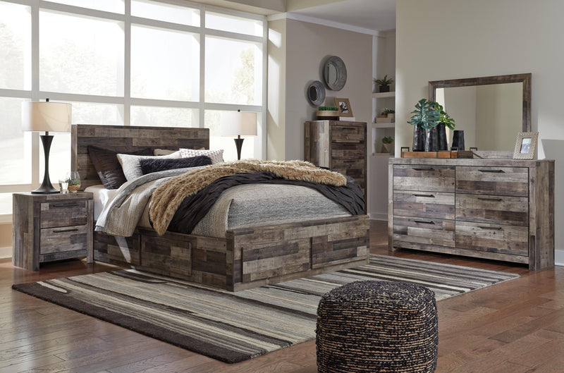 Derekson Panel Bed with 6 Storage Drawers