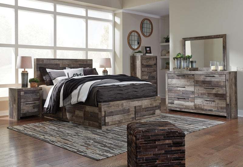Derekson Panel Bed with 4 Storage Drawers
