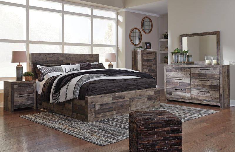 Derekson Panel Bed with 4 Storage Drawers