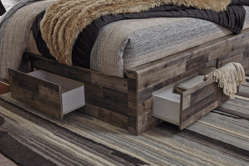 Derekson Panel Bed with 4 Storage Drawers