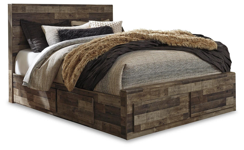 Derekson Panel Bed with 6 Storage Drawers