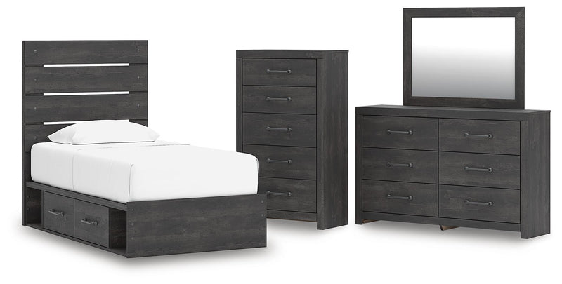 Hollivern Panel Storage Bed Bedroom Set