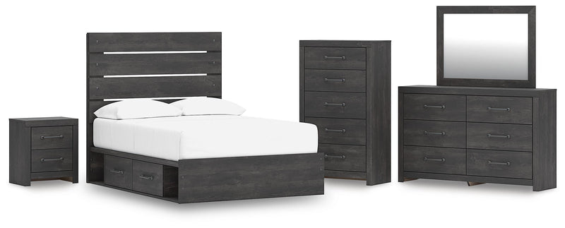Hollivern Panel Storage Bed Bedroom Set