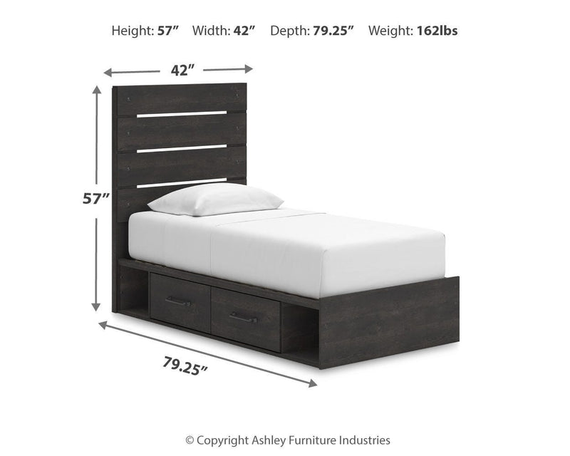 Delmorta Panel Storage Bed