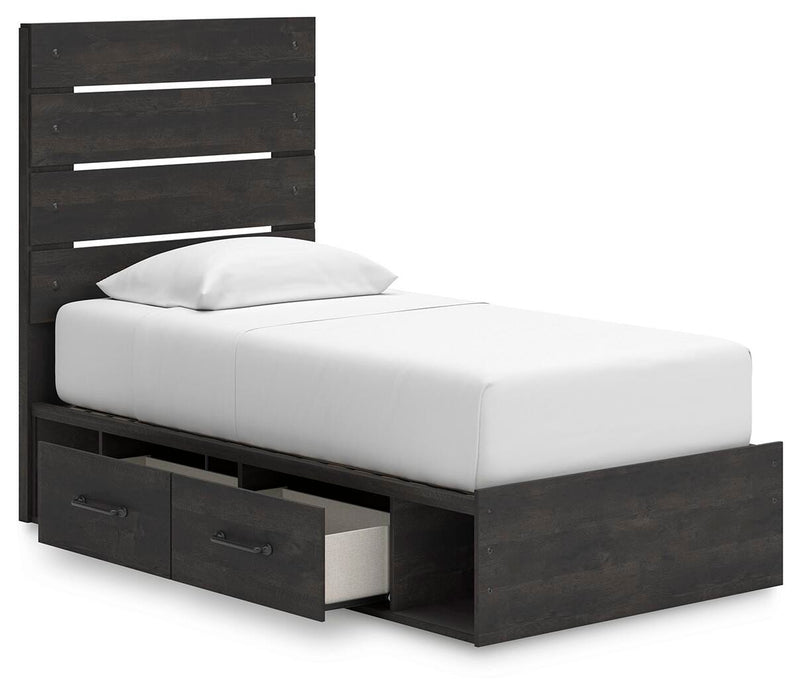 Delmorta Panel Bed with Storage