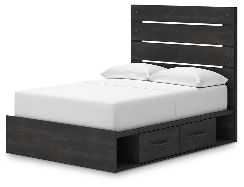 Delmorta Panel Bed with Storage