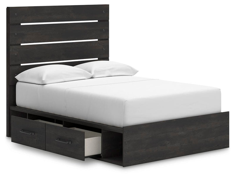 Delmorta Panel Bed with Storage