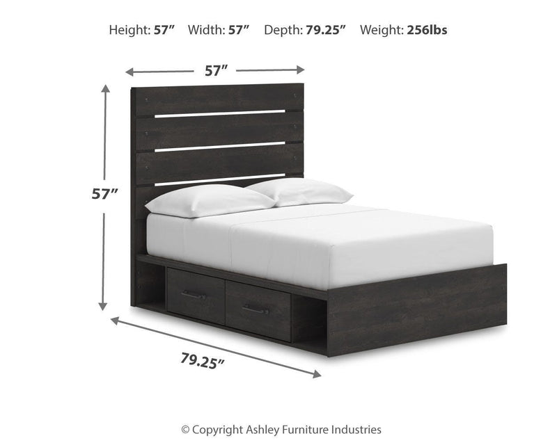 Delmorta Panel Bed with Storage