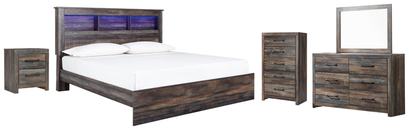 Drystan Panel Bookcase Bed Bedroom Set