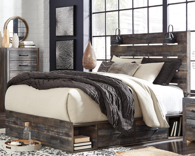 Drystan Panel Bed with 4 Storage Drawers