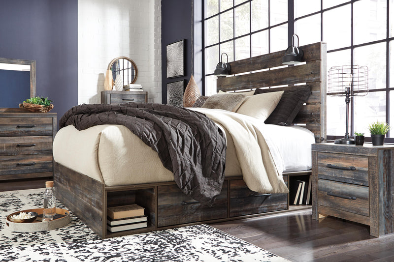 Drystan Panel Bed with 4 Storage Drawers