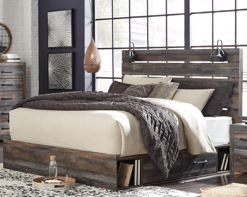Drystan Panel Bed with 4 Storage Drawers
