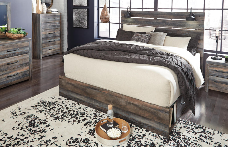 Drystan Panel Bed with 4 Storage Drawers