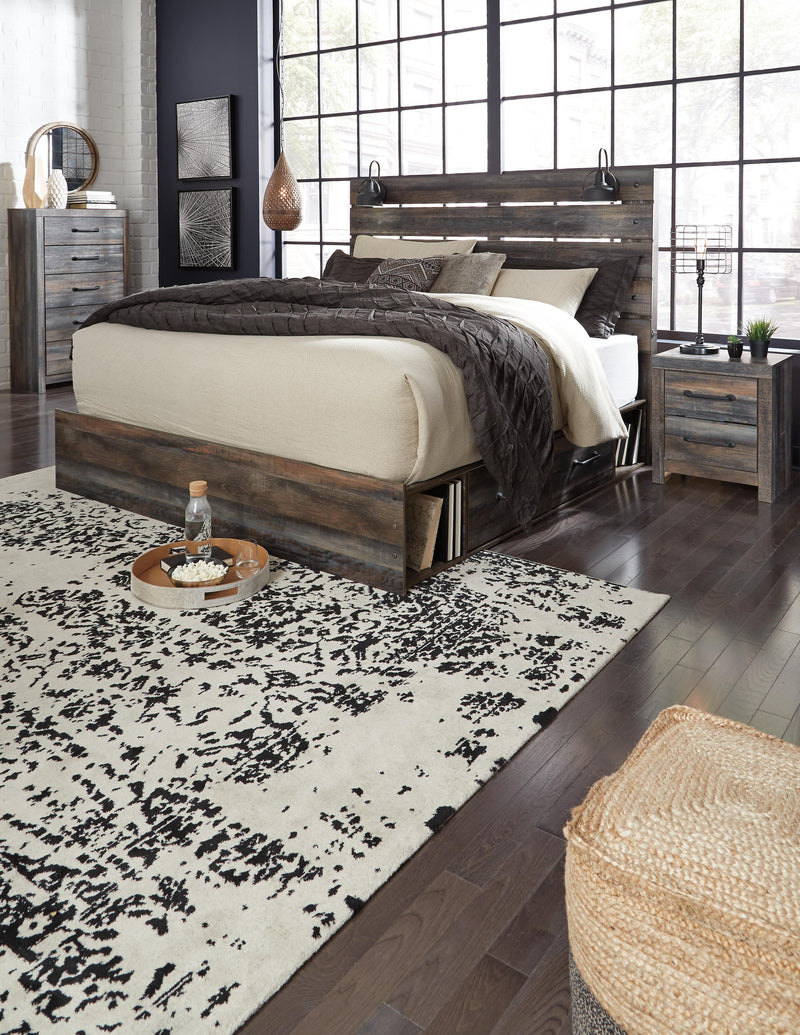 Drystan Panel Bed with 4 Storage Drawers