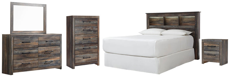 Drystan Bookcase Headboard Bedroom Set