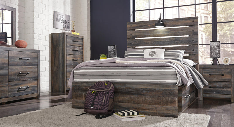 Drystan Panel Bed with 4 Storage Drawers