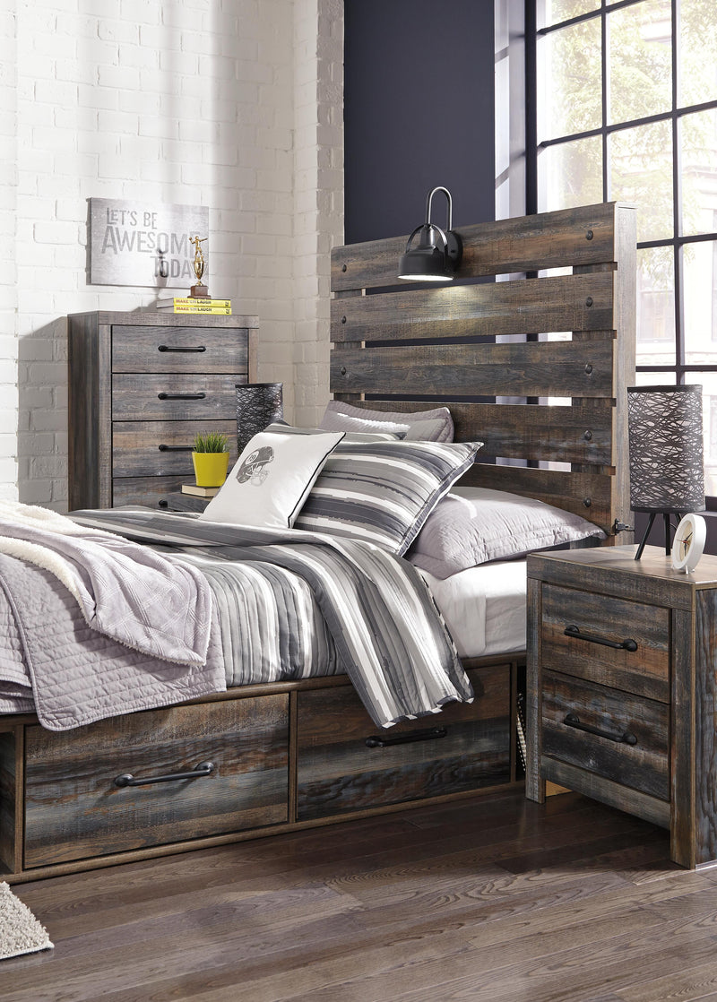 Drystan Panel Bed with 4 Storage Drawers