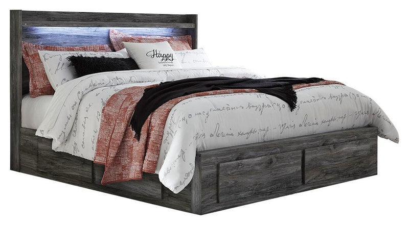 Cama con paneles Baystorm con 4 cajones de almacenamiento