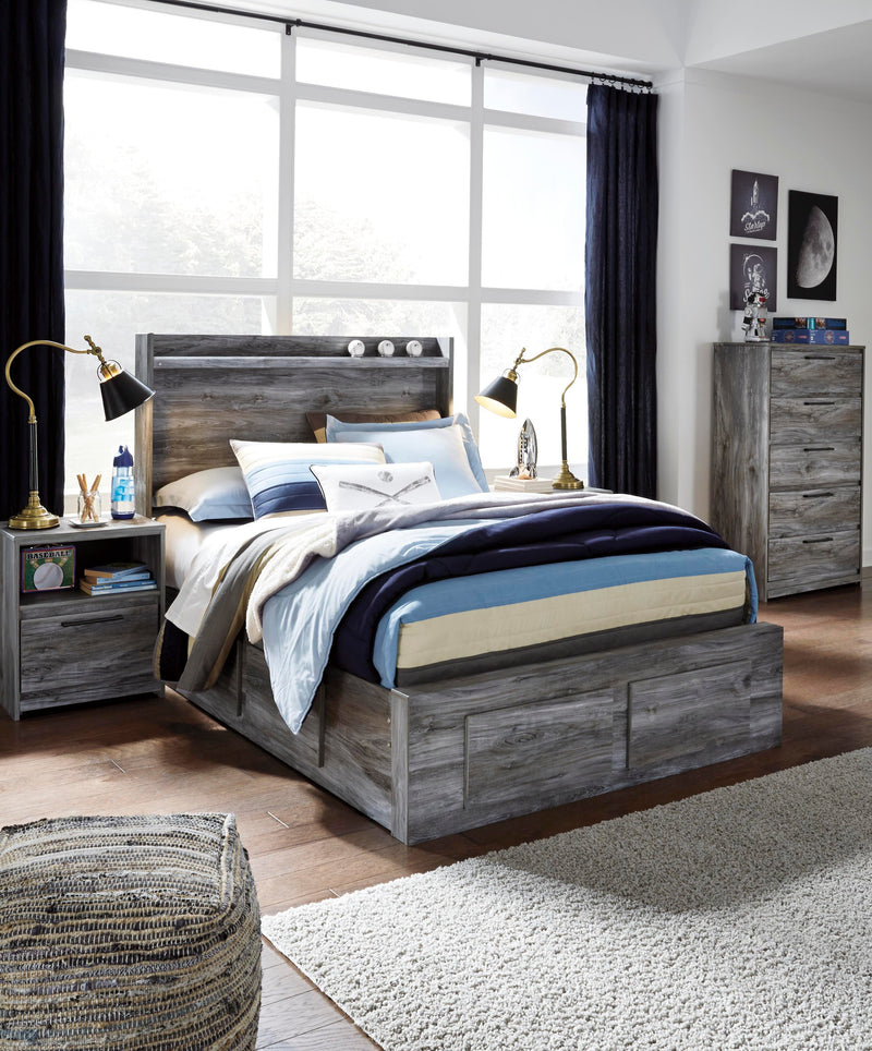 Cama con paneles Baystorm con 4 cajones de almacenamiento