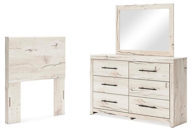 Lawroy Panel Headboard, Dresser and Mirror