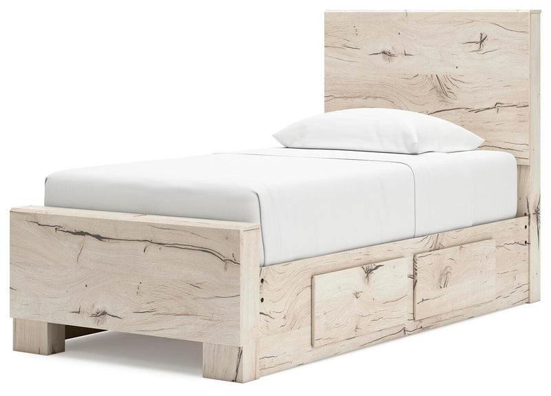 Cama con paneles y almacenamiento Lawroy