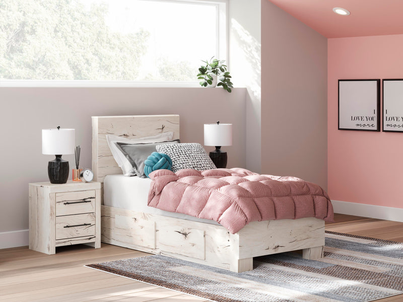 Cama con paneles y almacenamiento Lawroy