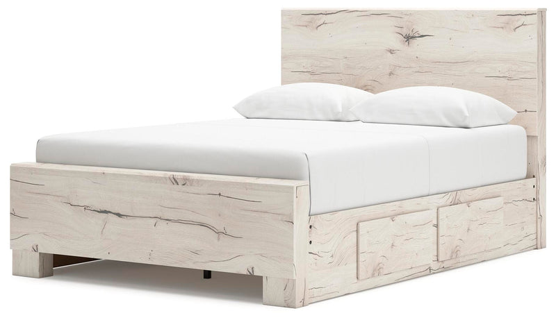 Cama con paneles y almacenamiento Lawroy