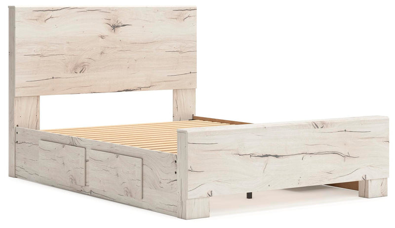 Cama con paneles y almacenamiento Lawroy