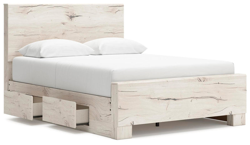 Cama con paneles y almacenamiento Lawroy