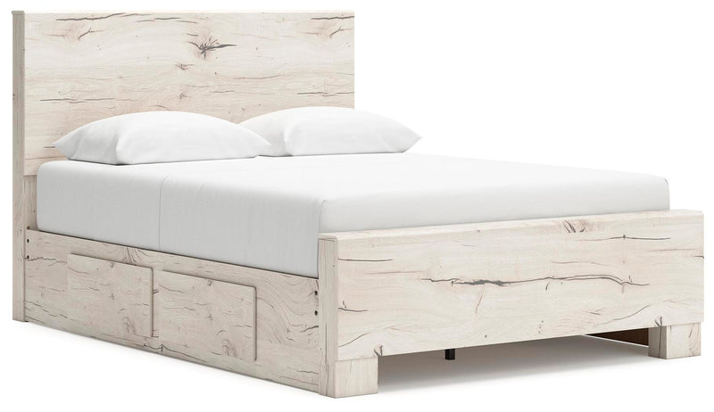 Cama con paneles y almacenamiento Lawroy