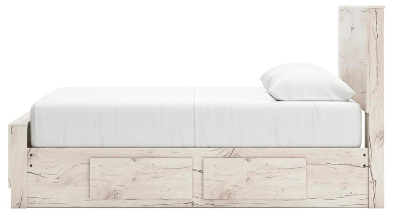 Cama con paneles y almacenamiento Lawroy