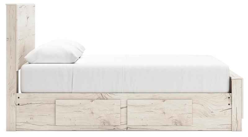 Cama con paneles y almacenamiento Lawroy